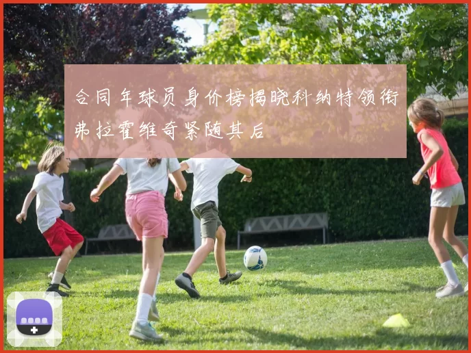 合同年球员身价榜揭晓科纳特领衔弗拉霍维奇紧随其后